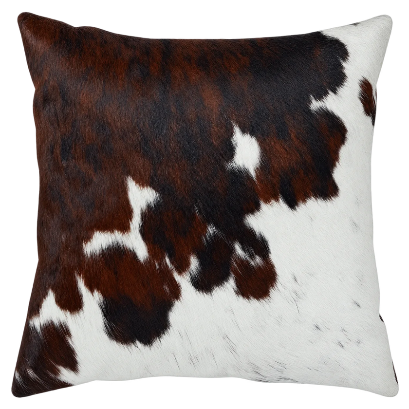 Coussin en peau de vache Brun découpé