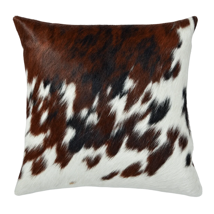 Coussin en peau de vache Braise mouchetée