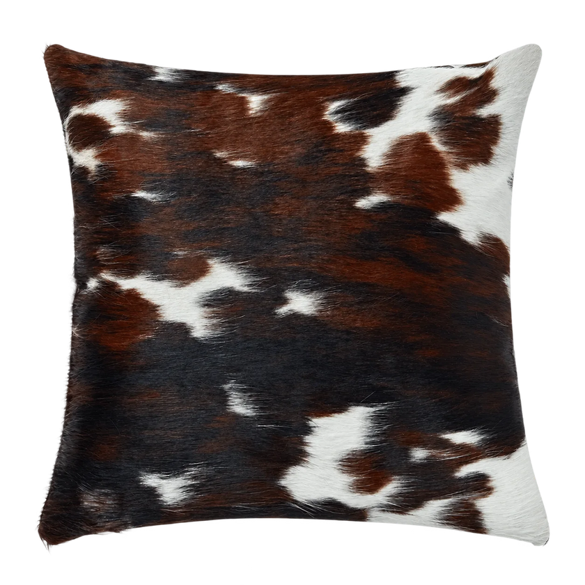 Coussin en peau de vache Éclats blancs