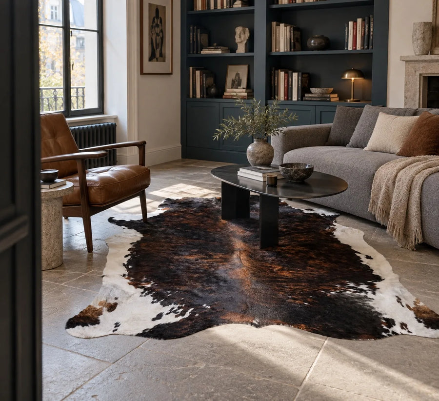 Peau de vache Ombre fauve dans un intérieur