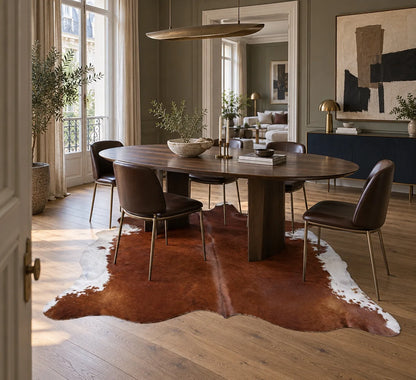 Peau de vache Châtaigne dans un intérieur
