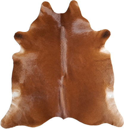 Peau de vache Cognac, vue du produit aux tonalités roux chaud et crème