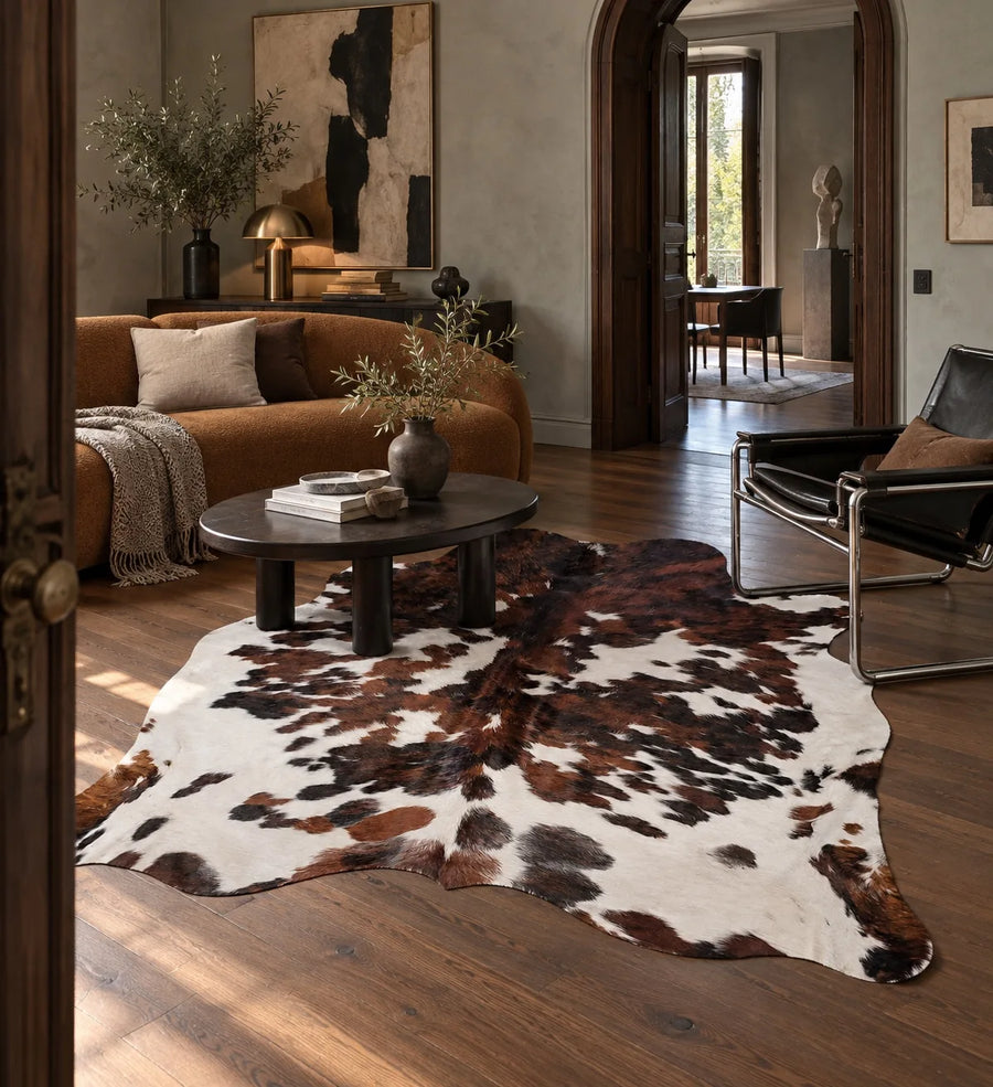Peau de vache Éclats bruns dans un intérieur